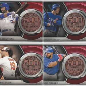 2016 Topps 500 HR Futures Club Medallions