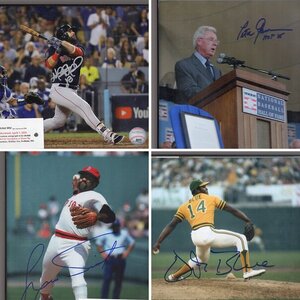 Baseball and Football IP Autos on 8 x 10 Pictures