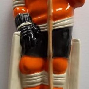 1971 Paul Lux Hockey Decanter (Orange). Paid $1 at yard sale. Sold for $219 on ebay.