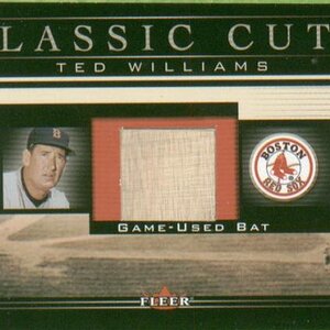 2002 Fleer Classic Cuts Game Used TWB Ted Williams Bat