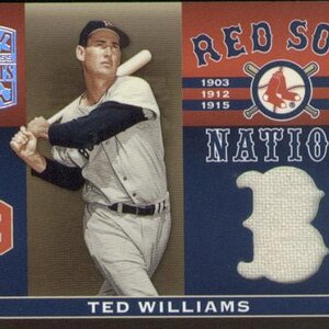 2005 Donruss Greats Sox Nation Material 1 Ted Williams