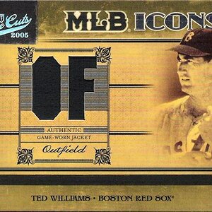 2005 Prime Cuts MLB Icons Material Jersey Position 40 Ted Williams Jkt/50