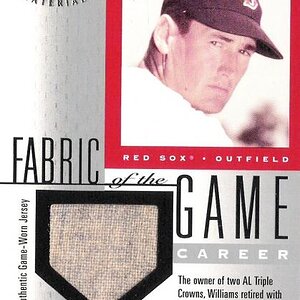 2001 Leaf Certified Materials Fabric of the Game 40BA Ted Williams SP