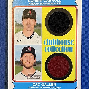 2023 Topps Heritage ClubHouse Collection Double Game Used Corbin Carroll-Zag Gallen #CCD-CG (...jpeg