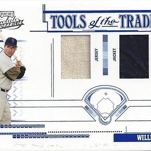 2005 Absolute Memorabilia Tools of the Trade Swatch Double 185 Ted Williams JK-J/100