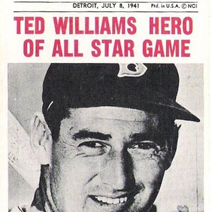 1961 Nu-Card Scoops 452 Ted Williams (All-Star Hero)