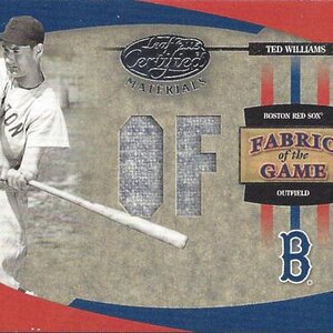 2005 leaf certified materials fabric game position 116 williams