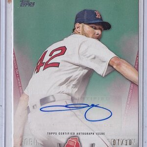 2018 Topps Series 1 Chris Sale Jackie Robinson Day Black Auto #'d 7 of 10