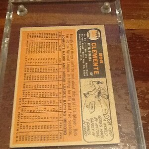 Back of 1966 Roberto Clemente