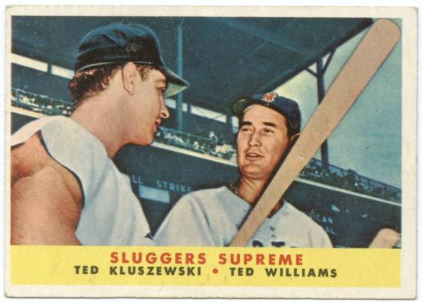 1958 Topps 321 Sluggers Supreme Ted Kluszewski Ted Williams