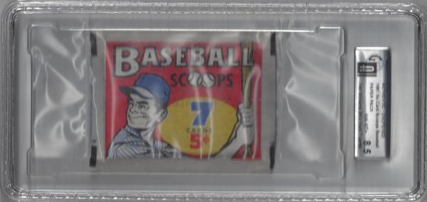 1961 Nu-Card Scoops Unopened Pack 452 Ted Williams on top