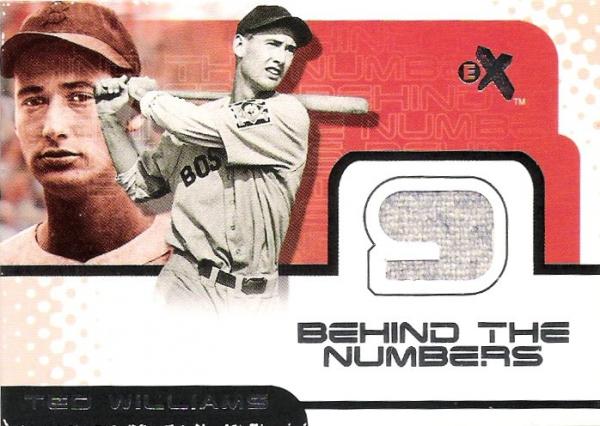 2001 E-X Behind the Numbers Game Jersey BH19 Ted Williams
