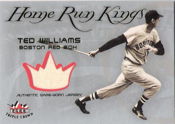 2002 Fleer Triple Crown Home Run Kings Game Used 16 Ted Williams