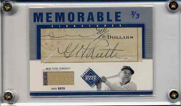 2002 UD Diamond Connection Babe Ruth #3/3