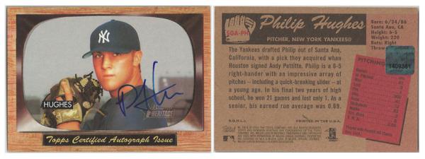 2004 Bowman Heritage Signs of Greatness Phil Hughes