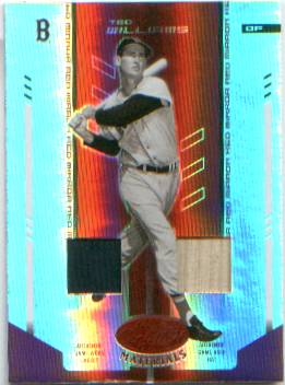 2004 Leaf Certified Materials Mirror Combo Red 239 Ted Williams LGD Bat-Jkt