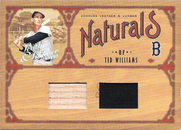 2005 Leather and Lumber Naturals Combos 21 Ted Williams Bat-Jkt/50