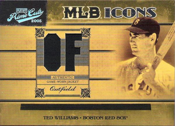 2005 Prime Cuts MLB Icons Material Jersey Position 40 Ted Williams Jkt/50
