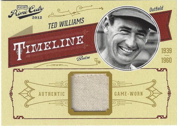 2012 Prime Cuts Timeline Memorabilia 46 Ted Williams/99