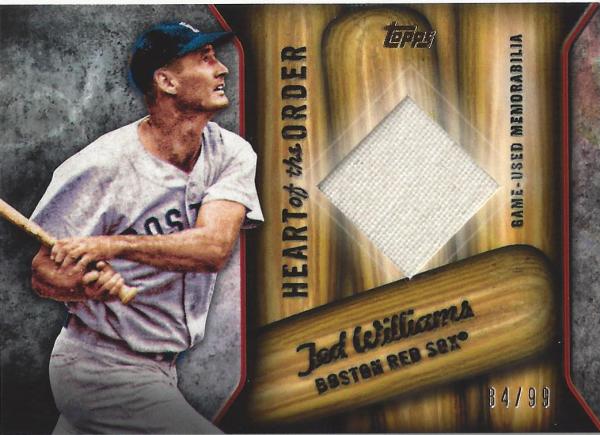 2015 Topps Heart of the Order Relics HTORTW Ted Williams