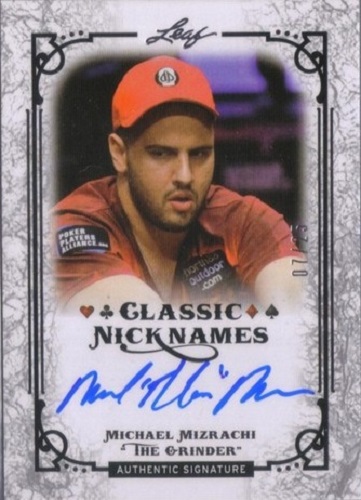 mizrachi 2011 Leaf Poker Classic Nicknames Autograph #'d/25