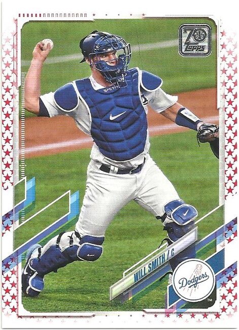 Will Smith 2021 Topps Independence Day #'d 32/76 Dodgers